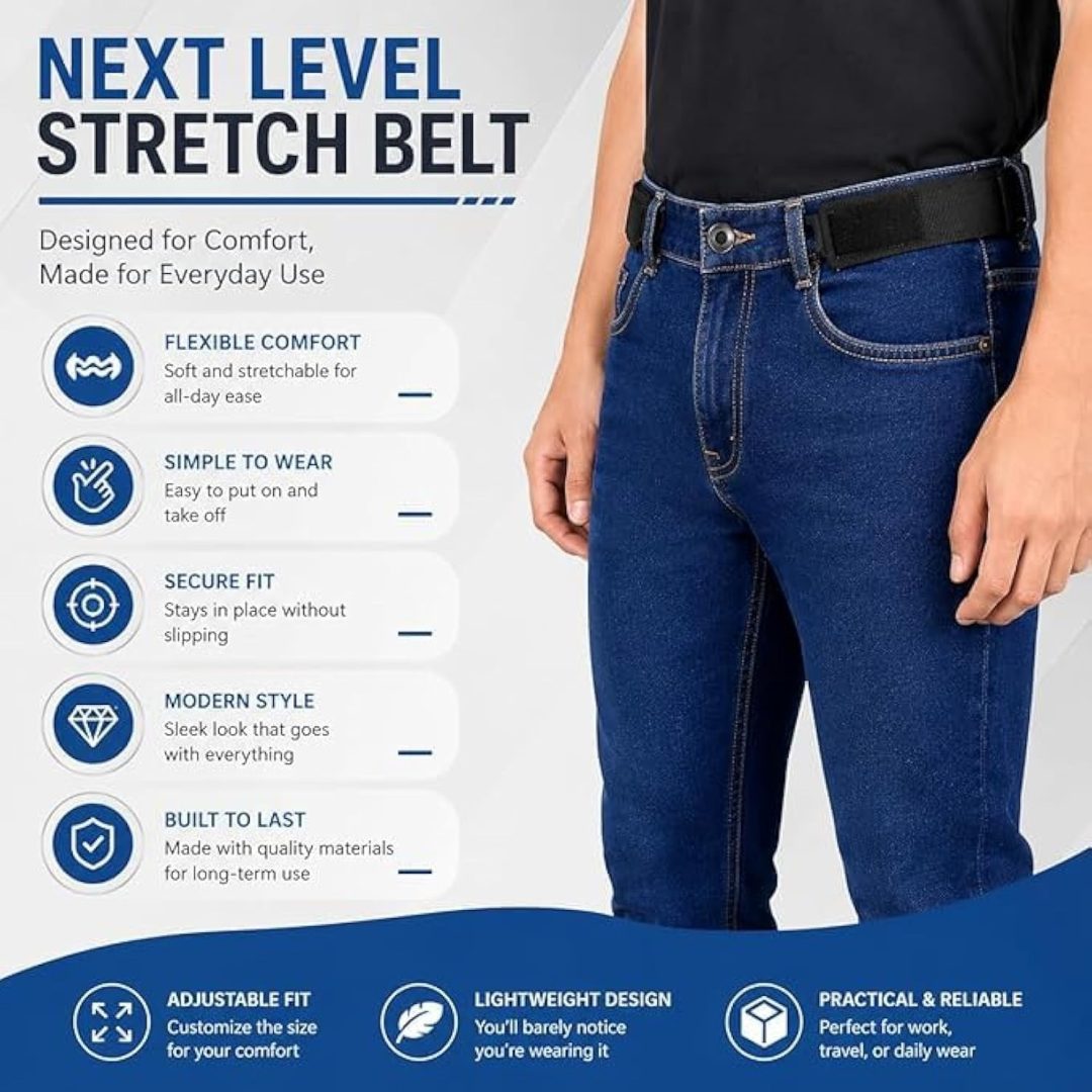Buckle-less belt B-Less-belt (2 piece pack)